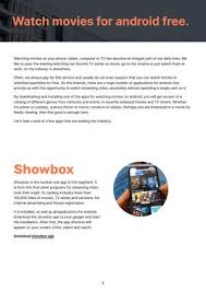 Download latest showbox 5.35 apk and watch free hd movies & tv for free. Calameo Watch Movies For Android Free