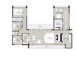 This pleasant home looks inward to an inviting flagstone courtyard with trees and plants. U Shaped House Floor Plans Dazzling Design Inspiration 16 Ideas Modern Lovely Pool House Plans Container House Plans U Shaped House Plans