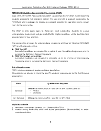 Eligible candidates will be shortlisted and interviewed prior to final selection. Doc Petronas Education Sponsorship Programme Pesp Fendi Roon Academia Edu
