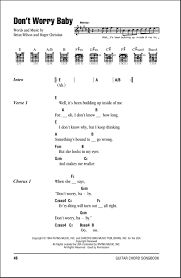 Don T Worry Baby Guitar Chords Lyrics Zzounds