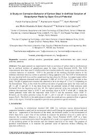 Sebarang maklumat,aduan,laporan dan pandangan anda terhadap keselamatan di dalam k. Pdf A Study On Corrosion Behavior Of Carbon Steel In Artificial Solution Of Geopolymer Paste By Open Circuit Potential Azmi Rahmat And Kamarudin Hussin Academia Edu