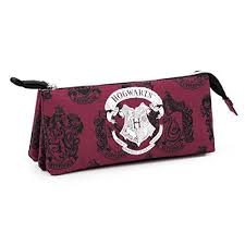Karactermania Harry Potter Hogwarts Triple Hs Pencil Case Federmappchen 24 Cm Rot Red Federmappchen Harry Potter Motto Party Hogwarts