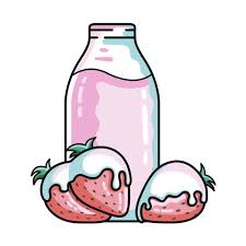 Cute Strawberry Milkshake Drawing Available On T Shirts Mugs Etc Cute Food Drawings Cute Strawberry Strawberry Drawing