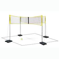 Another important part of a backyard volleyball court is the net. Crossnet Four Square Volleyball Net And Backyard Yard Game Complete Set With Carrying Backpack Ball And 4 Fillable Base Set For Indoor Gameplay Target