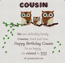 Occasionally a sibling can be as good as a sibling by birth. Boy Open Age Cards Family Or Friend Happy Birthday Cousin Card Male Man A2btravel Ge