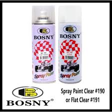 Flat paint's matte surface absorbs dirt and grime from the environment, while that same dirt can be more easily wiped or. Bosny Spray Paint Clear 190 Or Flat Clear 191 Shopee Philippines