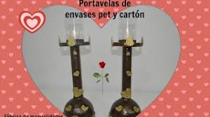 Resultado de imagen de Portavelas hechos con envases de plástico pet y cartón