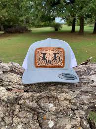 Cow Skull Hat Leather Patch Hat Trucker Hat Etsy Leather Patches Handmade Leather Belt Cowgirl Accessories