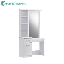 This dressing table is the perfect gift for those who have a lot of accessories and they are looking for a beautiful storage option as it comes with a lot of many shelves. Dt 1109 Multi Storage Dressing Table With Mirror Furnituredirect Com My