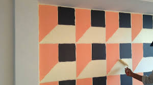 Asian Paints Masking Tape Geometric Wall Painting 3d Design Youtube Geometric Wall Paint Wall Painting Asian Paints