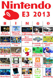 4yr · thefeircedeity · r/casualnintendo. Nintendo E3 2013 Bingo Card Nintendo Know Your Meme