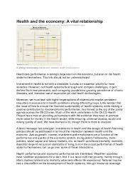 Vital care pro health insurance. Doc Health And The Economy A Vital Relationship Annebelle Aherrera Academia Edu