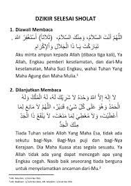 Dzikir Sholat