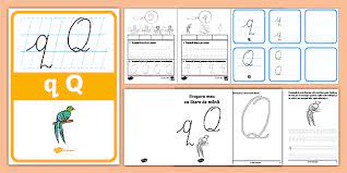 Litera q mic de mână. Litera Q Q De ManÄƒ Pachet Cu Resurse Teacher Made