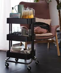 Get free shipping on qualified wheels kitchen carts or buy online pick up in store today in the furniture department. Raskog Trolley Black 35x45x78 Cm Ikea Ikea Cleaning Clothes Kitchen Cart