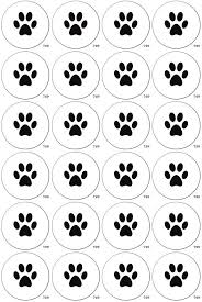 Paw Prints 24 Edible Cupcake Toppers Fairy Cake Toppers 45mm 1 75 Inch Printed Using Edible Inks On Premiu Edible Ink Edible Cupcake Toppers Rice Paper