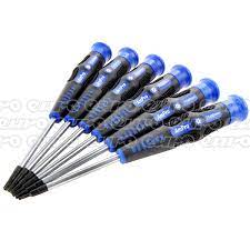 Learn about the types of screwdrivers you should have in your toolbox. Ampro Ampro Precision Screwdriver Set 6 Pcs Star Head Euro Car Parts