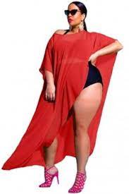 Plus Size Red Draped Swimsuit Cover Up Plus Size Outfits Plus Size Fashion Plus Size Cover Up