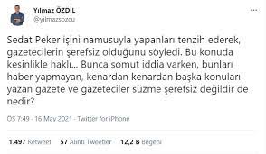 Ozan bostancı 57 dakika önce. Sedat Peker Den Yilmaz Ozdil Aciklamasi Ozdil De Karsilik Verdi