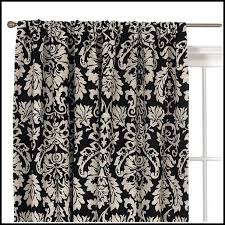 Black And White Patterned Drapes Black And White French Toile Curtains Damask Curtains White Damask Curtains