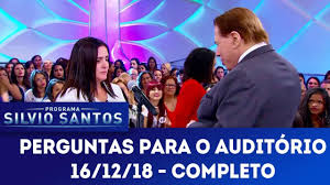 He is the owner of grupo silvio santos, whose holdings include sbt, the second largest television network in the country. Perguntas Para O Auditorio Programa Silvio Santos 16 12 18 Youtube