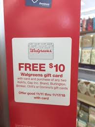 Walgreens pharmacy offers prescription services, health and wellness products, health information and photo services. Expired Walgreens Purchase Any Two Kohl S Gap Burlington Chilis Or Domino S Giftcard Get Free 10 Walgreens E G 20 In Gift Cards 10 Bonus Doctor Of Credit