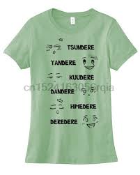 Anime T Shirt Womens Dere Types Tsundere Yandere Kuudere Dandere Kawaii Aliexpress It's gotten so popular there are even products and events celebrating the tsundere idea (there are even tsundere sharks. aliexpress