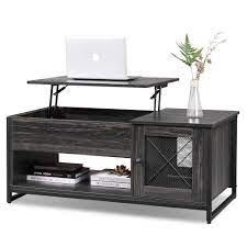 Choose from contactless same day delivery, drive up and more. Amazon Com Wlive Industrial Lift Top Coffee Table 3 Tier Cocktail Table Metal Mesh Cabinet Door With Hidden Compartment For Living Room Home Office Home Kitchen