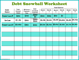 free printable debt snowball worksheet pay down your debt