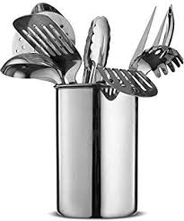 It conducts heat well, retains heat for a long period of time, and won't corrode or rust either. Amazon Com Finedine Premium Stylish 10 Piece Kitchen Utensil Set Modern St Kitchen Utensil Set Stainless Steel Kitchen Tools Stainless Steel Kitchen Utensils