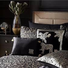 Laurence Llewelyn Bowen Sleeping Beauty Collection Roar Duvet Cover Set Black Gold Super King Duvet Cover Sets Duvet Sets Duvet Covers