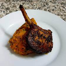 The chop is cut from the spine of the pig and contains part of the rib meat and often the bone. Roomyskitchen Spiced Pork Chops With Sweet Potato Mash