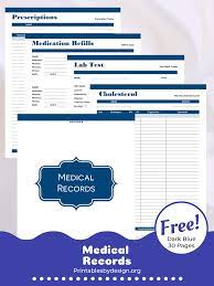 Download this free printable medical binder with worksheets that track everything from symptoms to family history and key medical free printable medication log | medication log medication log sheet when to take name of dose a. Medical Records Printables By Design