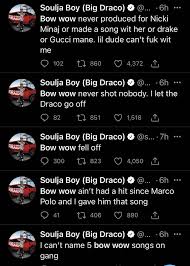 Bow wow didn't write none of the lyrics he's reciting but soulja can't use songs he produced and wrote on? Eajl8pqiot85zm