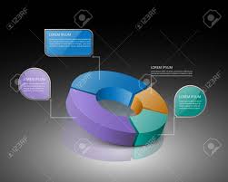 3d Pie Chart Graph Vector Illustration