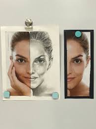 Half Magazine Half Drawing Art Virtual Art Art Handouts Portraits For Kids