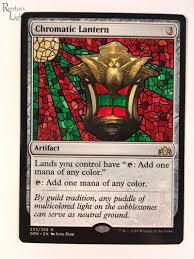 Chromatic Lantern Hand Painted Mtg Alter Revelen S Light Altered Art Magic Wizardsofthecoast Altered Art Hand Painted Painting