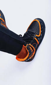 Virgil Abloh X Louis Vuitton X Nike Air Force 1 Monogram Black Orange Chain Custom In 2020 Nike Casual Shoes Nike Fashion Shoes Nike Shoes Women