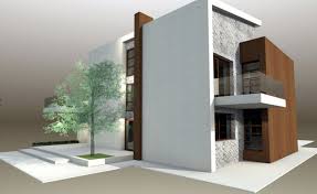 Small home design with balconies. Protruding Balcony Modern House Plans