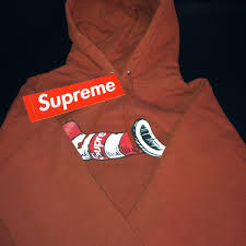 The heavyweight cotton crossgrain fleece hoodie features the iconic hat that has become a universal symbol in the decades. Fs 120 Supreme Cat In The Hat Hoodie Medium Rust Need Gone For College Lmk If You Want This Supremeclothing