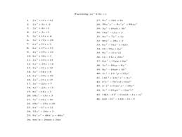 Explain in your own words how to reverse foil when factoring a polynomial of the form ax2 + bx + c when a = 1. 32 Factoring Ax2 Bx C Worksheet Answers Worksheet Resource Plans