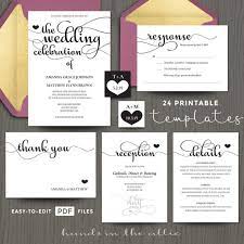 Wedding Invite Templates Invites Printable Pdf Celebration Etsy Wedding Invitation Kits Printable Wedding Invitations Invitation Kits