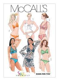 You start with just one, wee little stitch on your needle which is the point of your. M5400 Mccall S Patterns Swimsuit Pattern Sewing Swimwear Pattern Swimwear Sewing Patterns