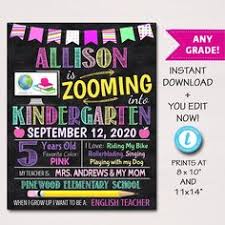 Download Any Grade Pink 1st Day Of 1st Grade Chalkboard Sign Instant Download Editable Kindergarten 2nd Grade First Day Of School Sign Girl Digital Prints Art Collectibles Seasonalliving Com