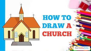 Millions of adherents of christianity all over the world visit the church at least once a week for christian religious fulfillment. How To Draw A Church In A Few Easy Steps Drawing Tutorial For Kids And Beginners Youtube