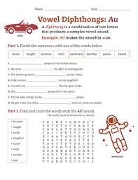 All you have to do is…. Vowel Diphthongs Au Worksheet Education Com
