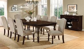 The traditional heavy wooden table with big legs looks really classy while the sleek wooden chairs have added on the right dose of. Hurdsfield Transitional Style Dark Cherry Finish 7 Piece Dining Set