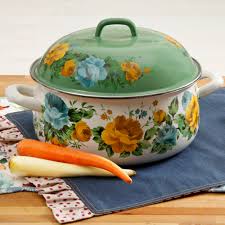 The Pioneer Woman Rose Shadow 4 Quart Dutch Oven Walmart Com Pioneer Woman Cookware Pioneer Woman Kitchen Enamel Dutch Oven