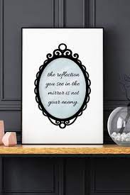 Printable Quote Your Reflection Mirror Is Not Your Enemy Self Etsy Self Love Mirror Reflection Confidence Quotes