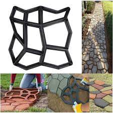 A natural stone patio like this one works like a big puzzle; Amazon Com Superthinker Diy Walk Maker Concrete Molds Pathmate Stones Mold Paving Pavement Concrete Mould Stepping Stones Paver Walk Way For Garden Patio Yard 13 X13 Garden Outdoor